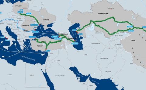 Kazakh FM Visits Tbilisi to Discuss the Middle Corridor